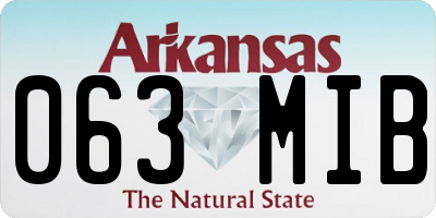 AR license plate 063MIB