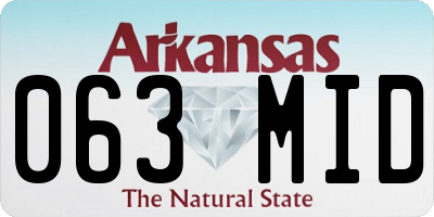 AR license plate 063MID