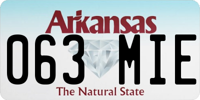AR license plate 063MIE
