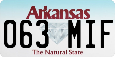 AR license plate 063MIF
