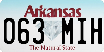 AR license plate 063MIH