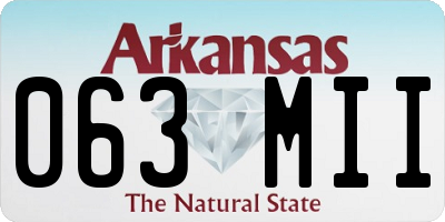 AR license plate 063MII