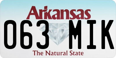 AR license plate 063MIK