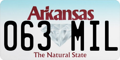 AR license plate 063MIL