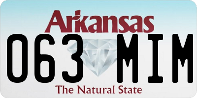 AR license plate 063MIM