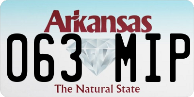 AR license plate 063MIP