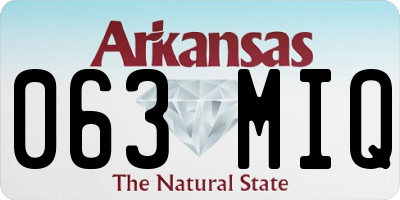 AR license plate 063MIQ