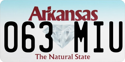 AR license plate 063MIU
