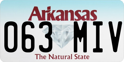 AR license plate 063MIV