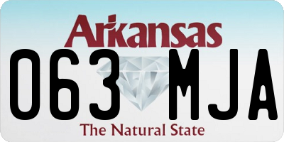 AR license plate 063MJA