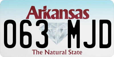 AR license plate 063MJD