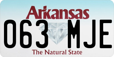 AR license plate 063MJE