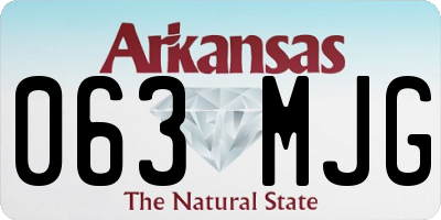 AR license plate 063MJG