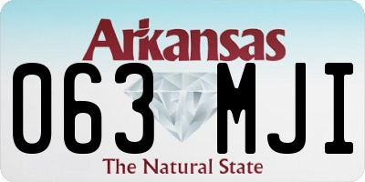 AR license plate 063MJI