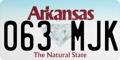 AR license plate 063MJK