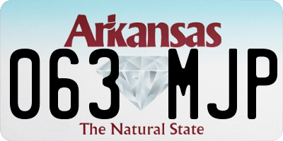 AR license plate 063MJP