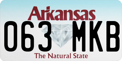 AR license plate 063MKB