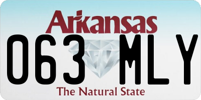 AR license plate 063MLY