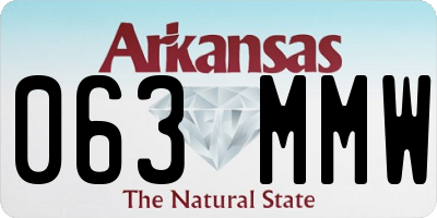 AR license plate 063MMW