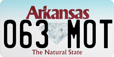 AR license plate 063MOT
