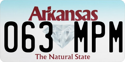 AR license plate 063MPM