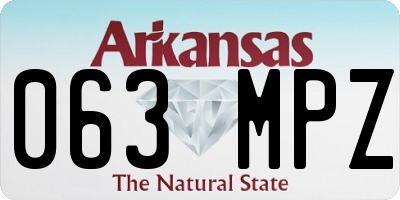 AR license plate 063MPZ
