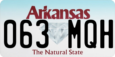 AR license plate 063MQH