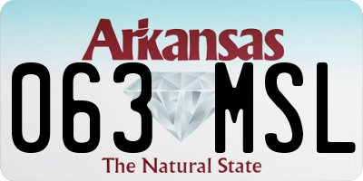 AR license plate 063MSL