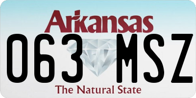 AR license plate 063MSZ