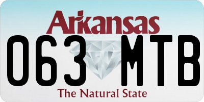 AR license plate 063MTB