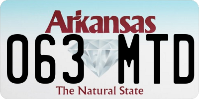 AR license plate 063MTD