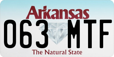 AR license plate 063MTF