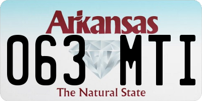 AR license plate 063MTI