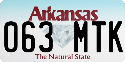 AR license plate 063MTK