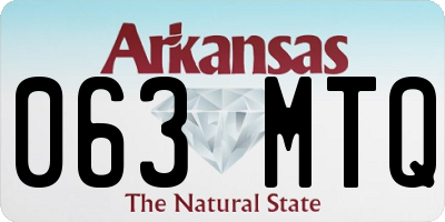 AR license plate 063MTQ