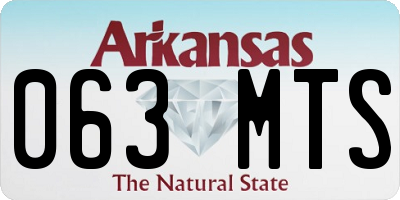 AR license plate 063MTS