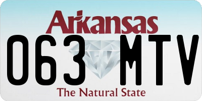AR license plate 063MTV
