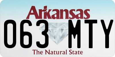 AR license plate 063MTY