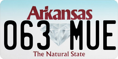 AR license plate 063MUE