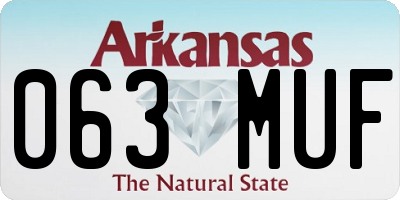 AR license plate 063MUF