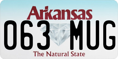 AR license plate 063MUG