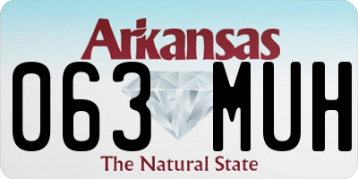 AR license plate 063MUH