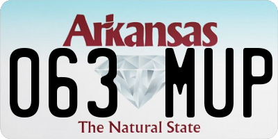 AR license plate 063MUP