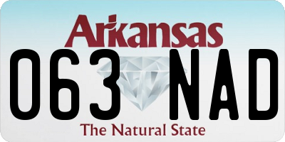 AR license plate 063NAD