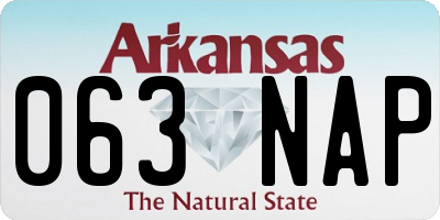 AR license plate 063NAP
