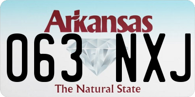 AR license plate 063NXJ