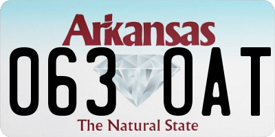 AR license plate 063OAT