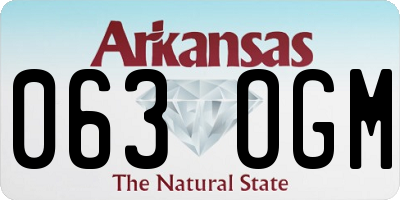AR license plate 063OGM