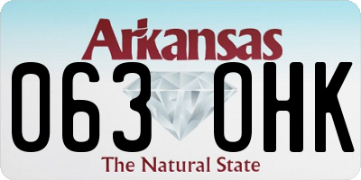 AR license plate 063OHK