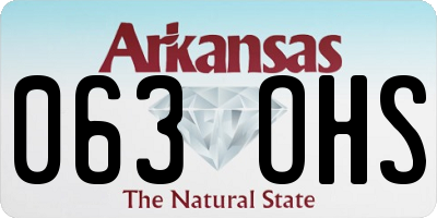 AR license plate 063OHS